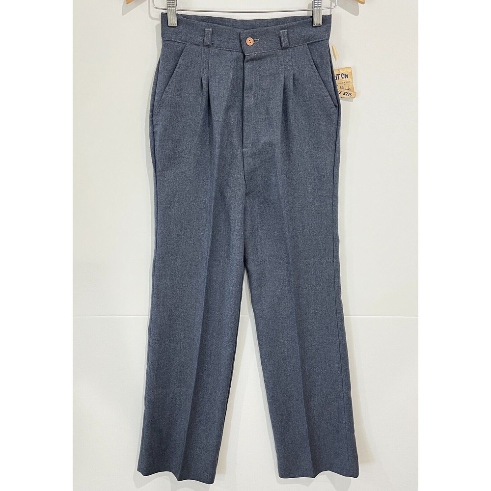 Vintage 70s Made In California Pleated High Waist Pants Deadstock NEW Size XS
